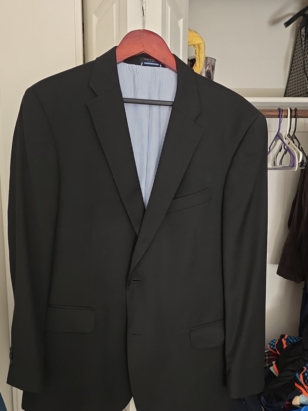 Black Men's Two-Button Blazer - Unbranded